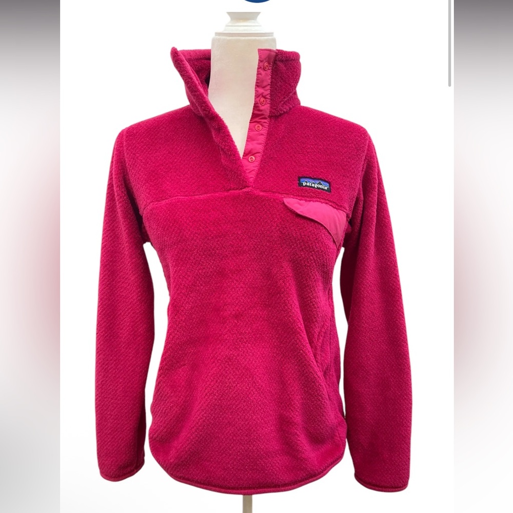 Patagonia Retool Snap T Fleece Pullover‎ Top Outdoor Fuchsia Women Size S